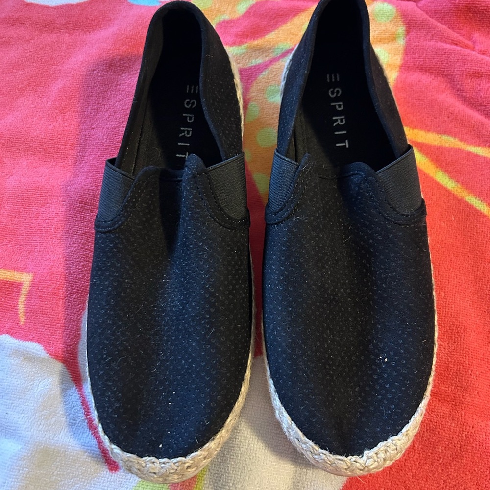 Esprit Black Slip-On Espadrilles